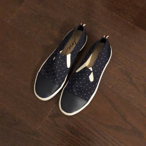 ED by Ellen Degeneres navy blue polka dot loafers. Rubber “love” sole. Cute! - Picture 8 of 9
